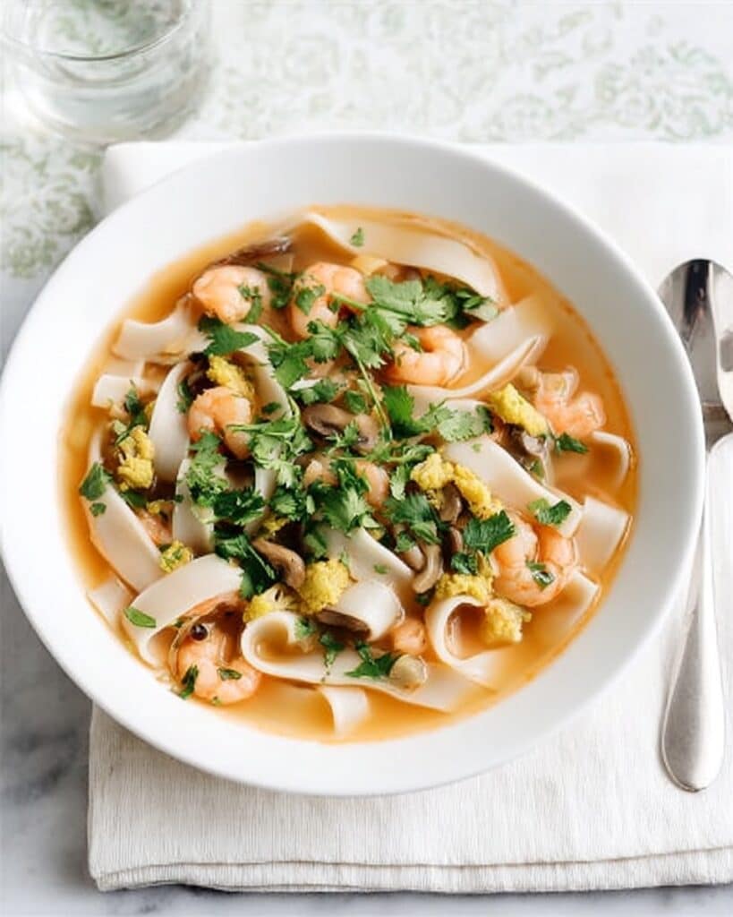 Salmon Noodle Soup with Red Curry, Lime, and Coriander Recipe