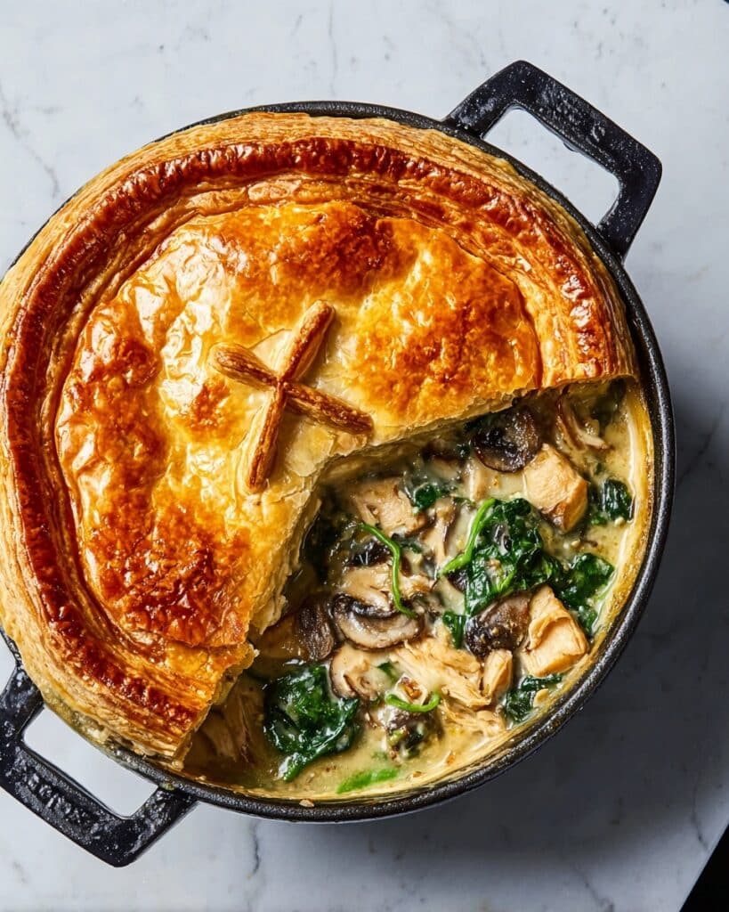 Chicken, Kale & Mushroom Pot Pie Recipe