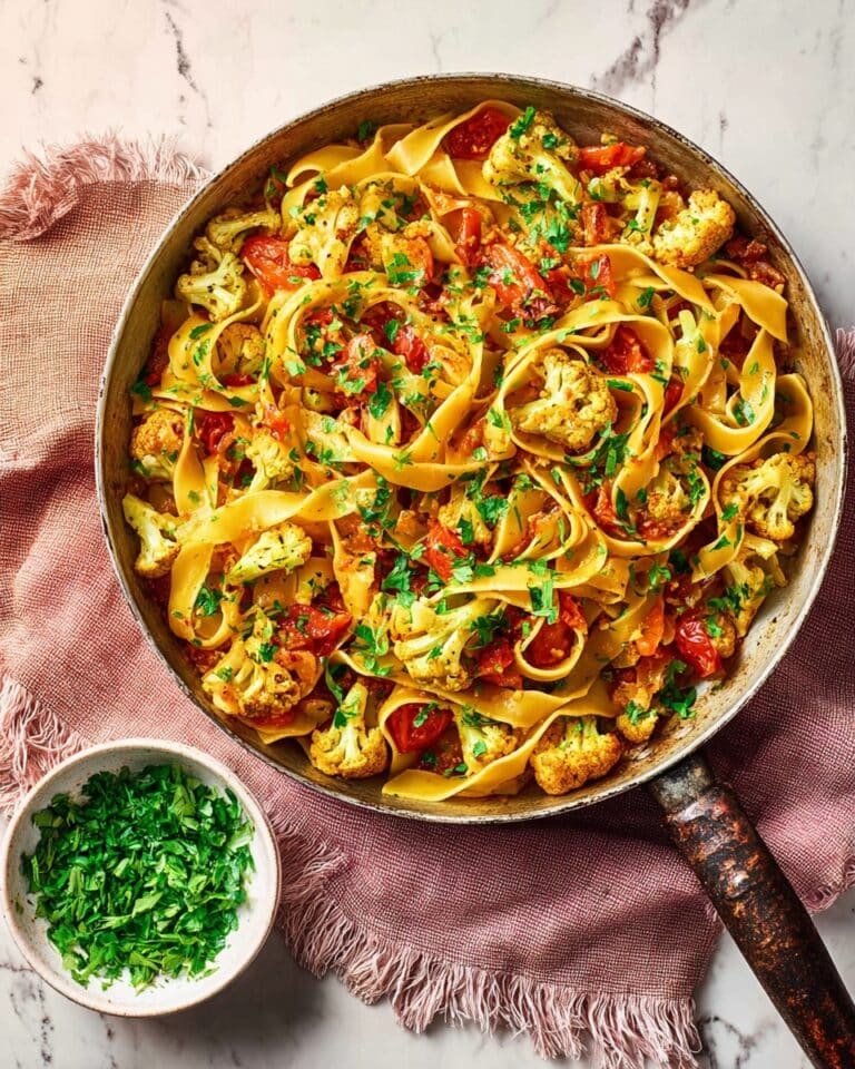 Olive, Cauliflower & Harissa Pasta Recipe