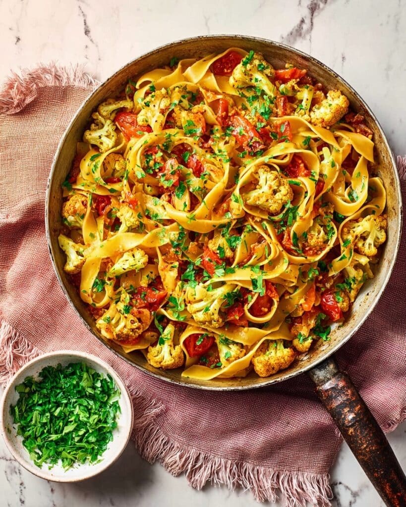 Olive, Cauliflower & Harissa Pasta Recipe