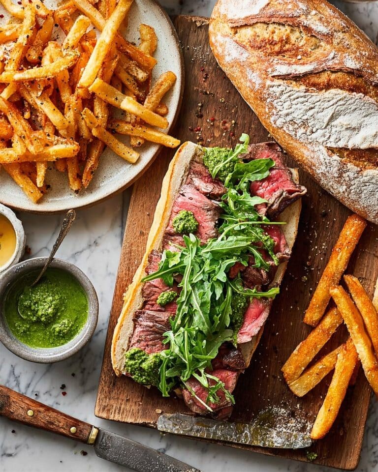 Chimichurri-Style Steak Sarnies & Spicy Cajun Fries Recipe