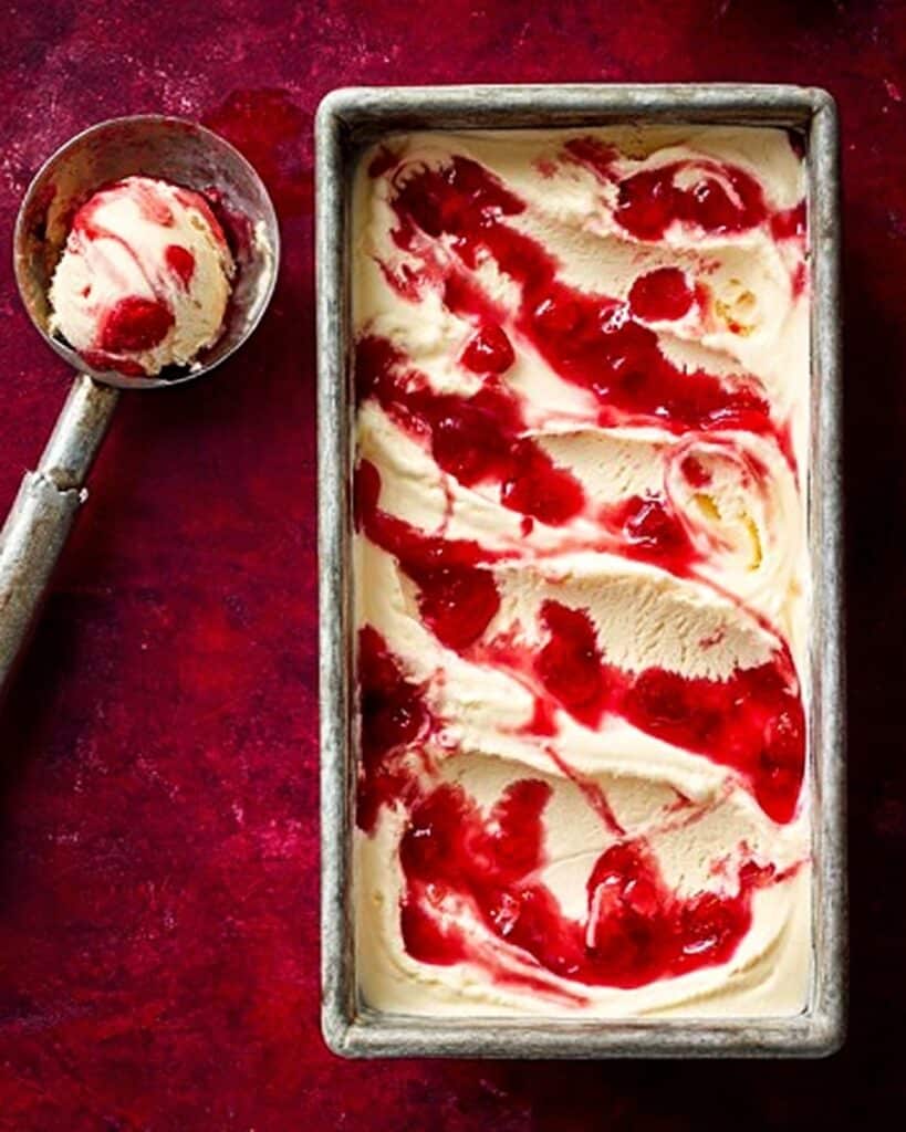 Strawberry Jam Ripple Ice Cream Recipe