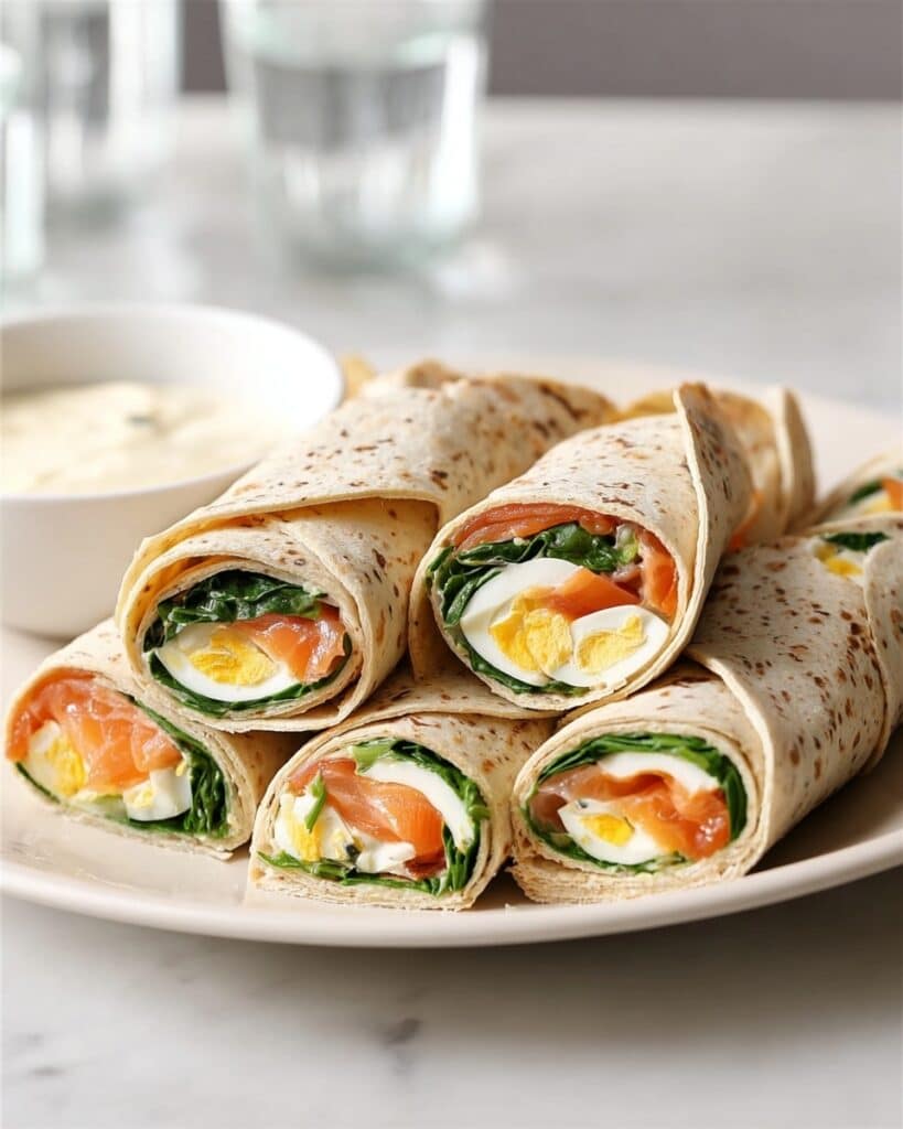 Salmon & Egg Wraps with Mustard Mayo Recipe