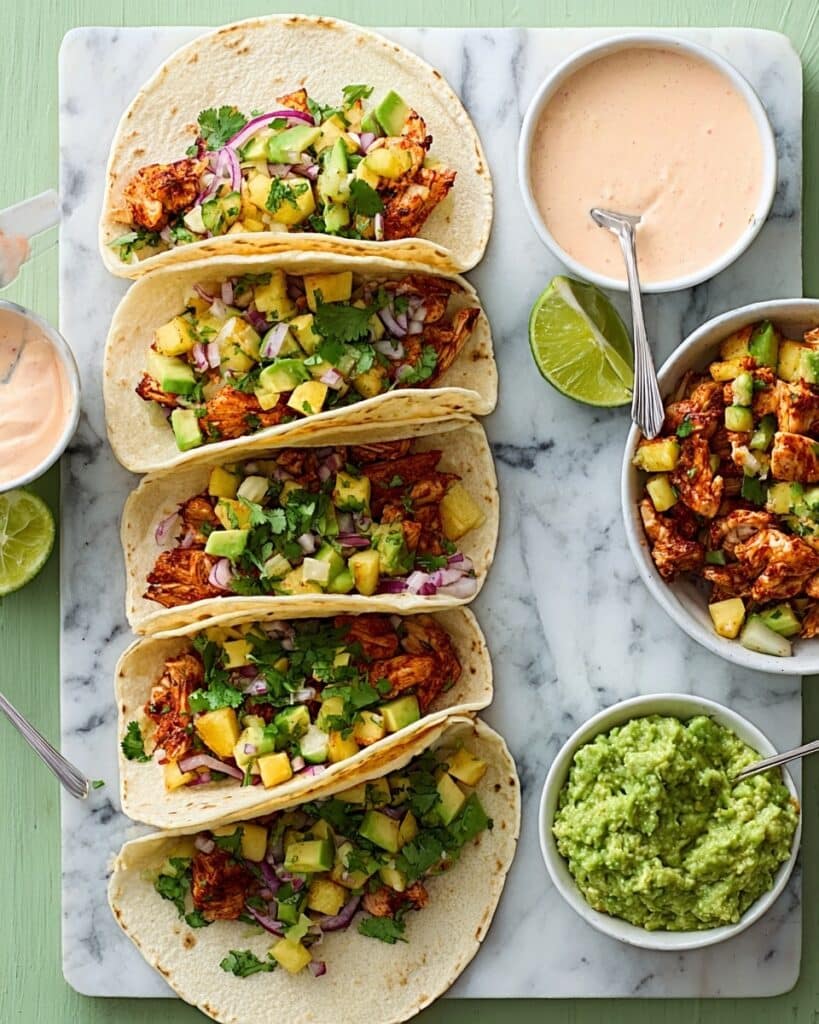 Crispy Chicken & Pineapple Tacos Recipe