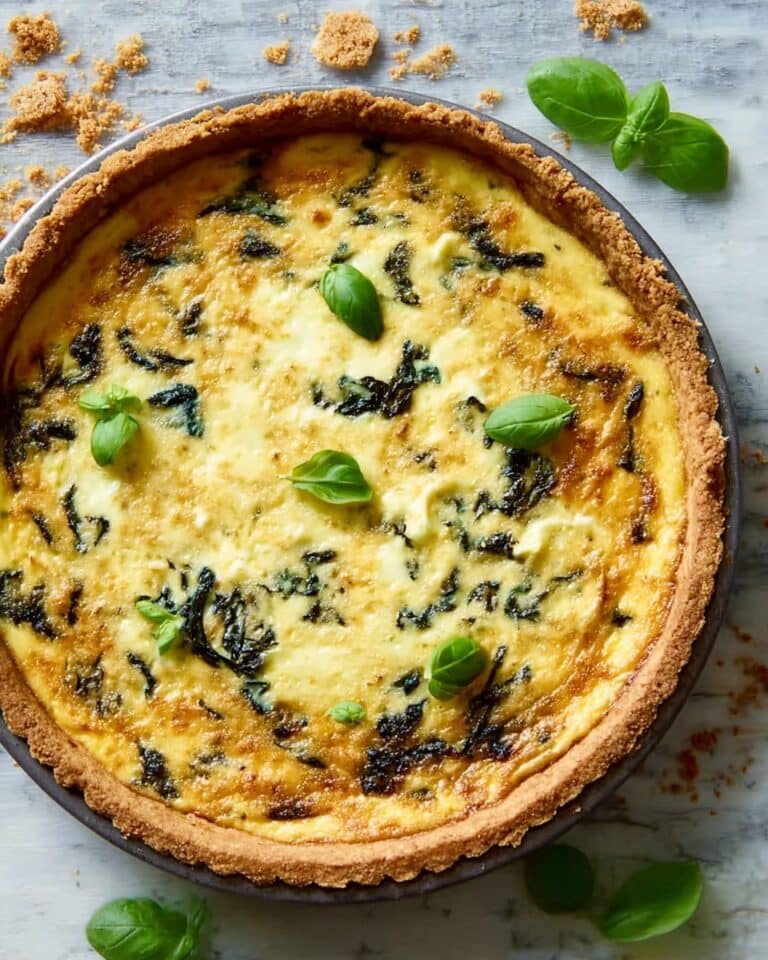 Deep-Dish Spinach Pancetta Quiche Recipe