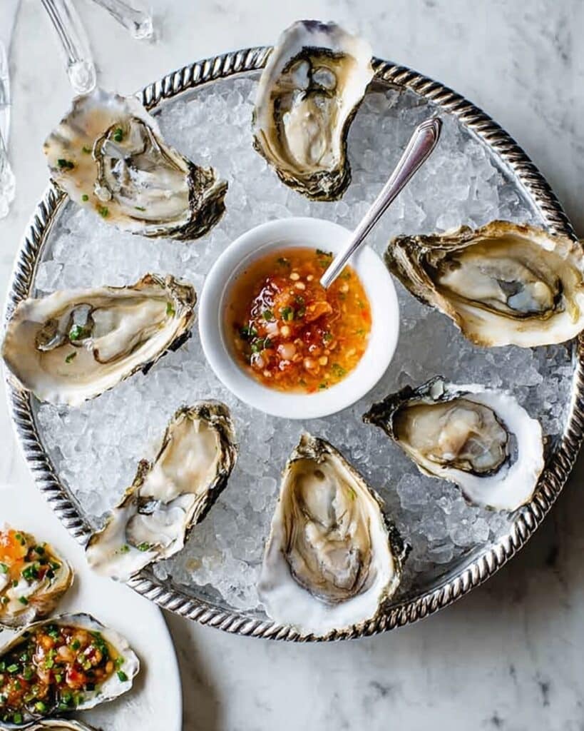 Oysters with Apple & Horseradish Dressing Recipe