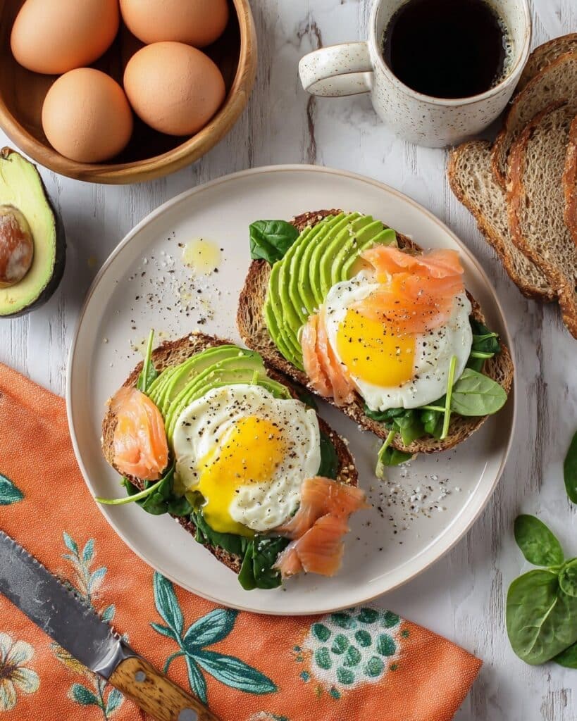 Salmon and Egg Avocado Toast Recipe