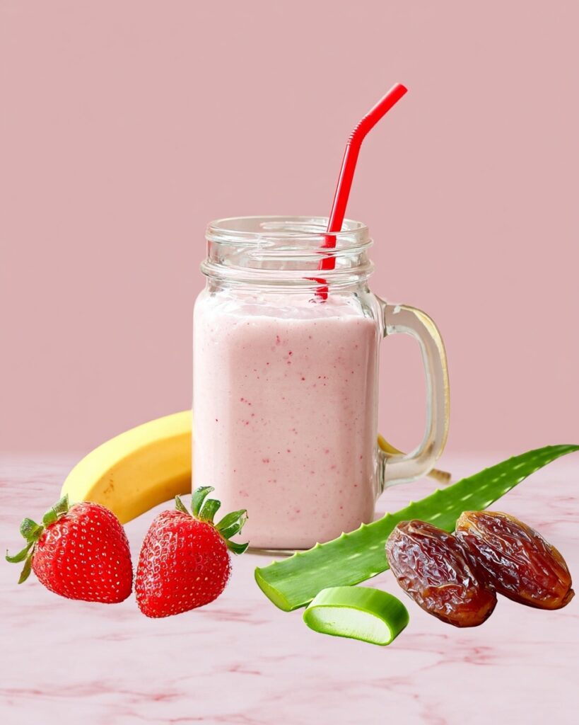 Homemade Hailey Bieber Strawberry Skin Smoothie Recipe