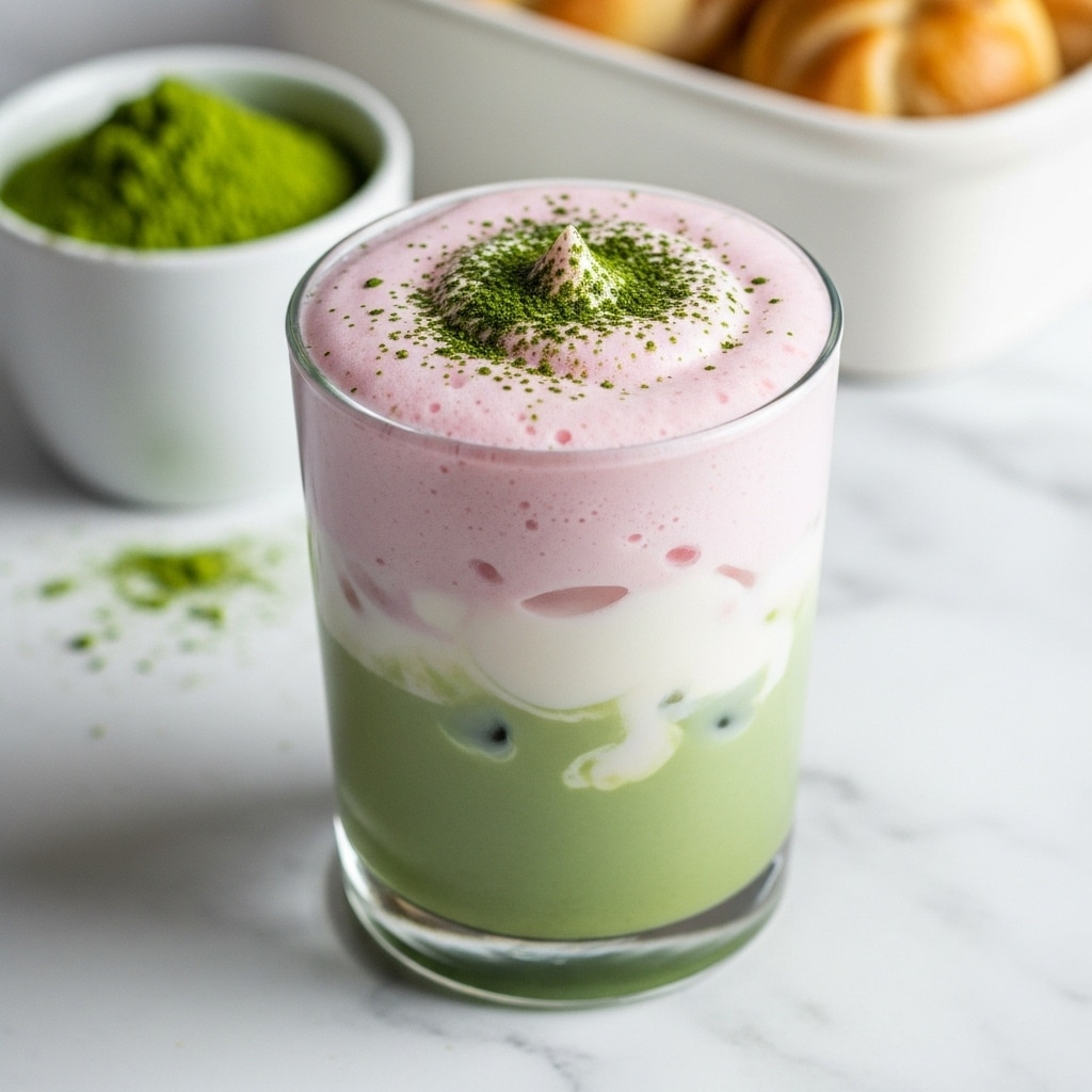 Iced Matcha Latte with Cranberry Cold Foam Recipe