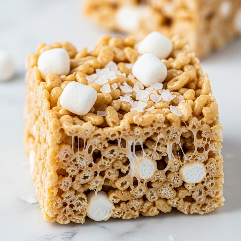 Salted Peanut Butter Rice Krispy Treats Recipe