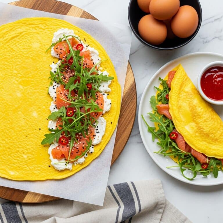 Egg Wraps with Smoked Salmon Recipe