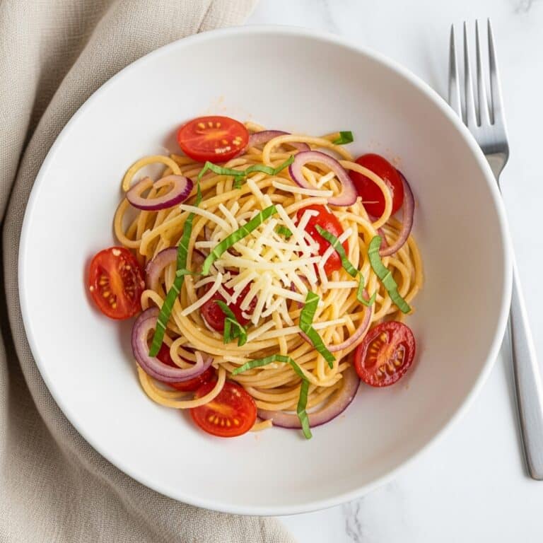 One-Pan Pasta with Cherry Tomatoes, Basil, and Parmesan Recipe