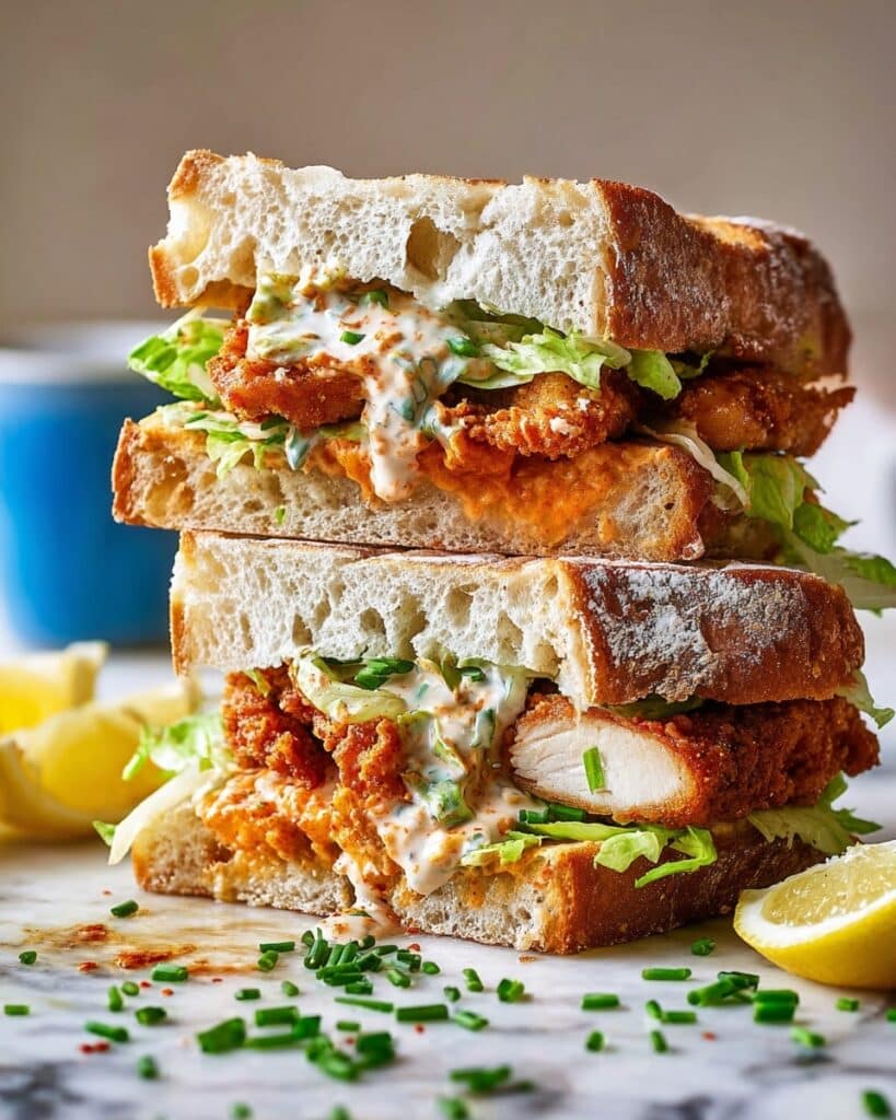 Crispy Chilli Chicken Kimchi Mayo Sandwich Recipe