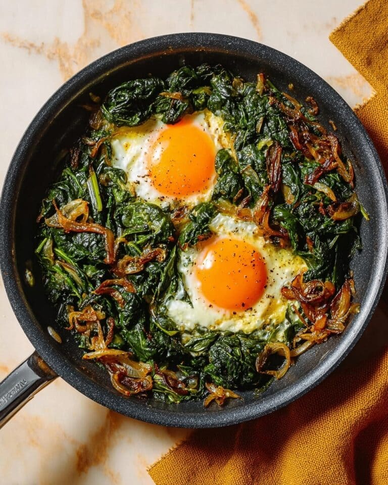 Persian Spinach & Onion Fried Eggs (Nargesi-e Esfenaj) Recipe