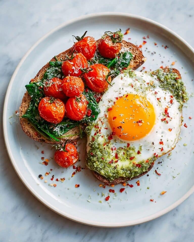 Healthy Pesto Eggs on Toast Recipe