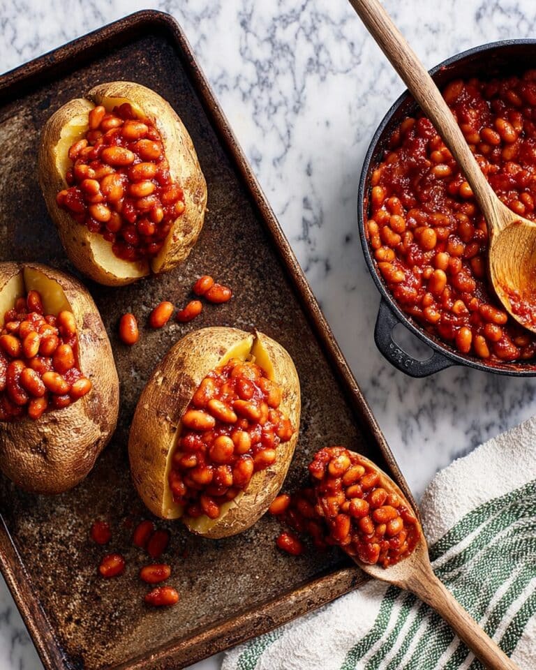 Healthy Baked Beans with Passata, Dates, and Jacket Potatoes Recipe
