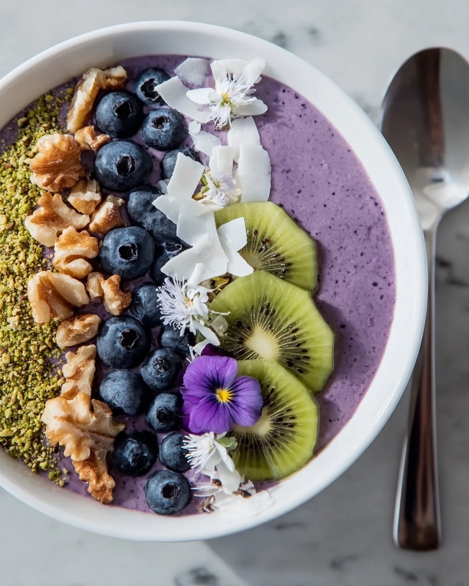 Vibrant Purple Yam & Pistachio Smoothie Bowls Recipe