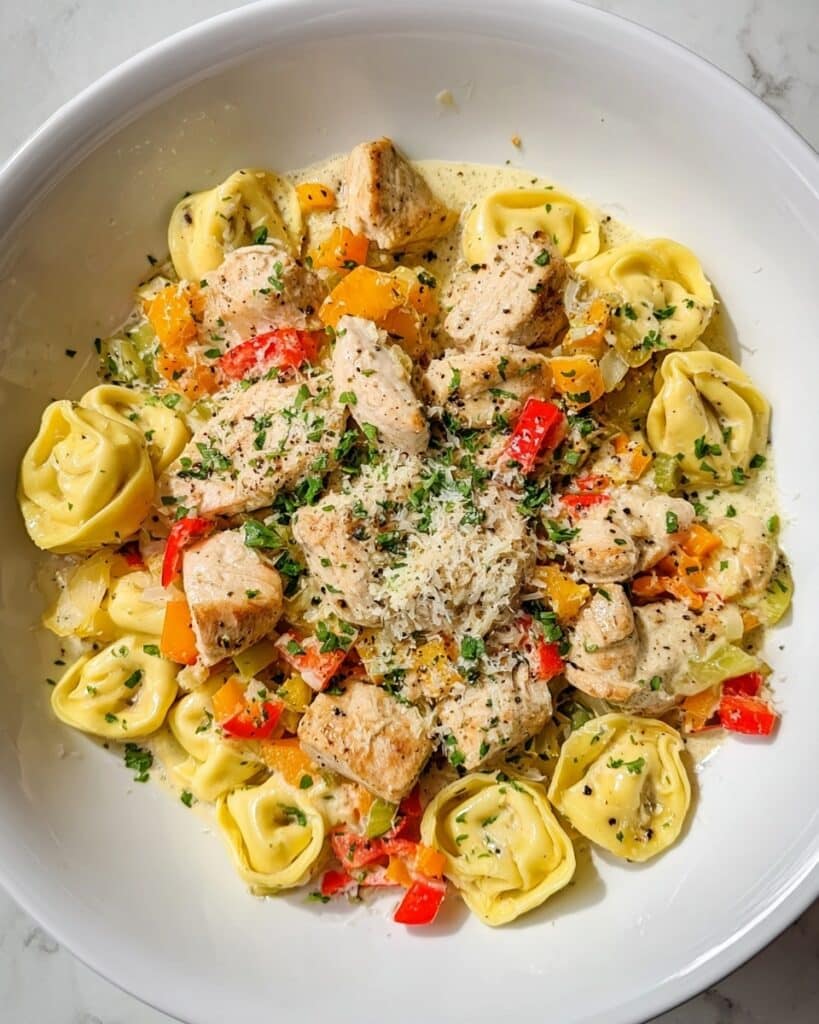 Zesty Cajun Garlic Chicken with Cheese Tortellini Recipe