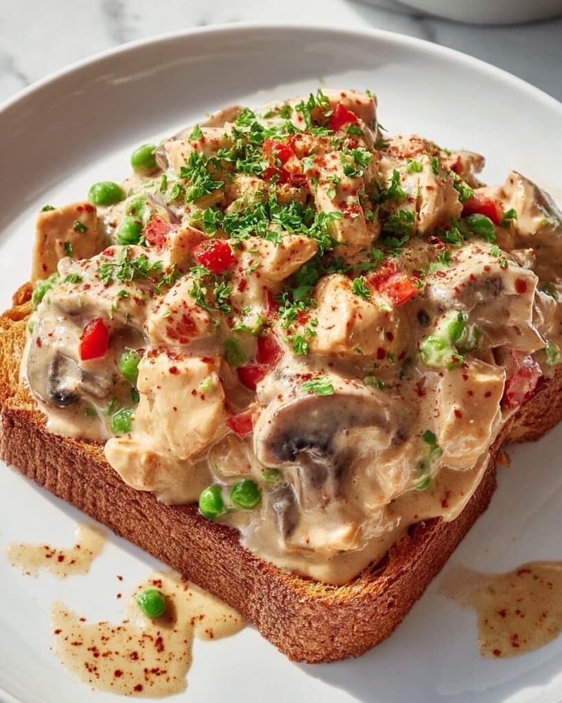Chicken à la King Toast Recipe