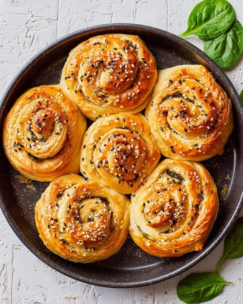 Spinach Filo Spiral Pie Recipe