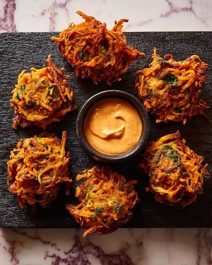 Carrot Pakoras with Lime Pickle Yogurt Dip Recipe