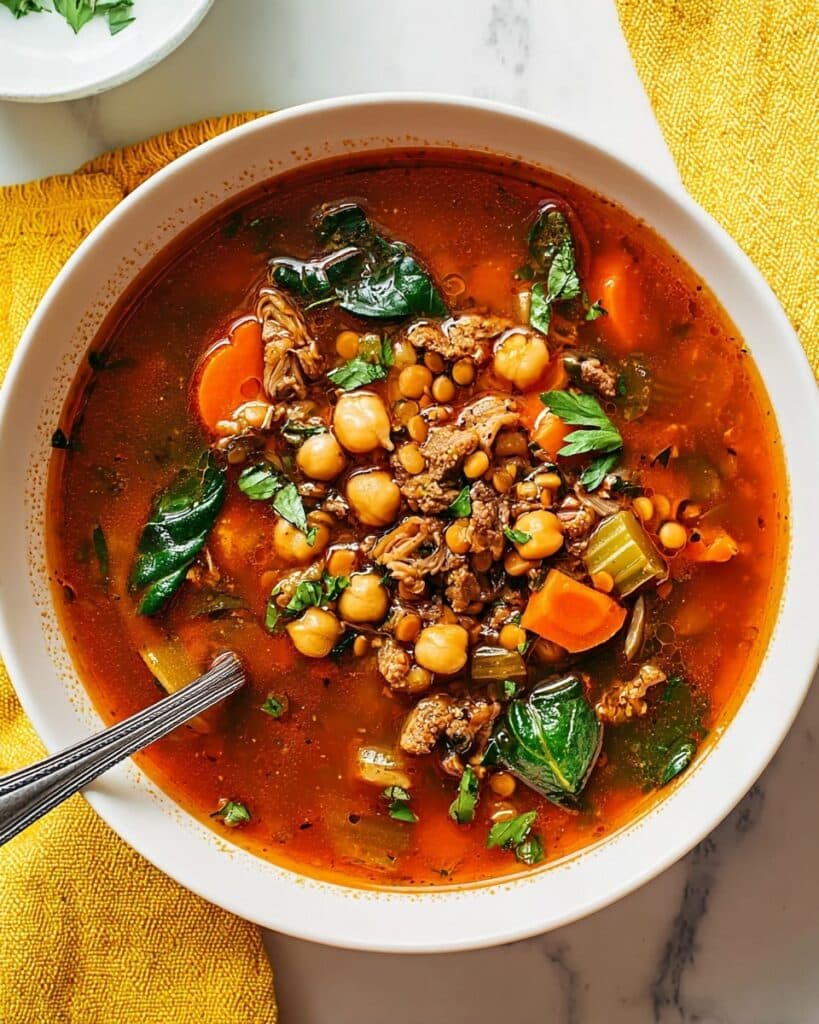 Lamb and Chickpea Soup with Spiced Lentils Recipe