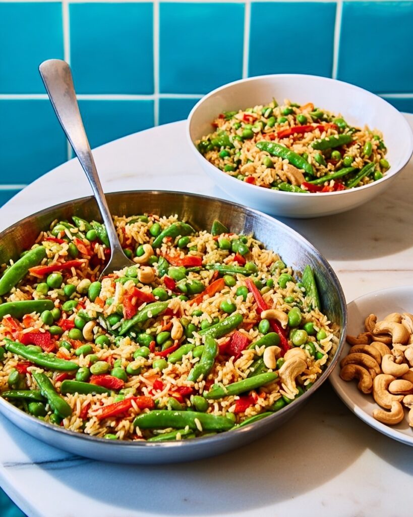 One-Pot Five-Spice Brown Rice with Vegetables and Cashews Recipe