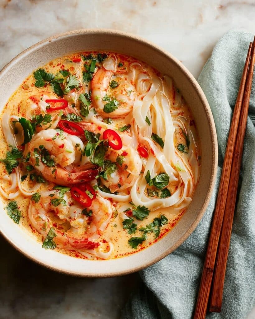 Microwave Prawn Laksa Noodle Soup Recipe