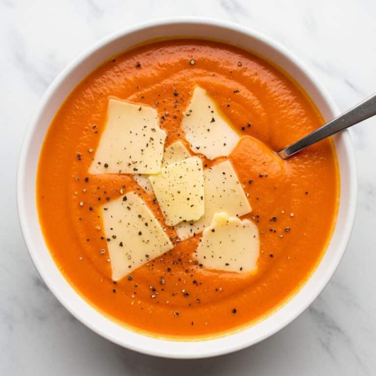 Homemade Tomato Soup with Cream and Parmesan Recipe