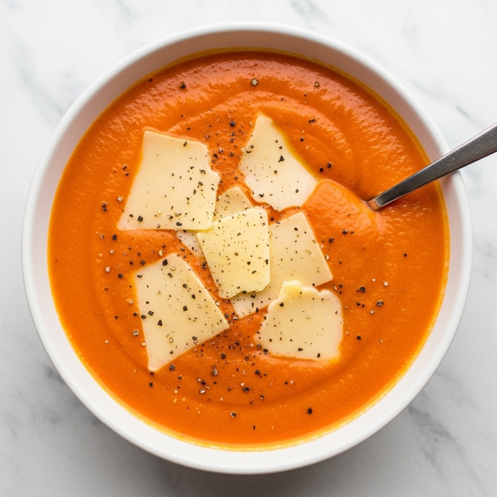 Homemade Tomato Soup with Cream and Parmesan Recipe