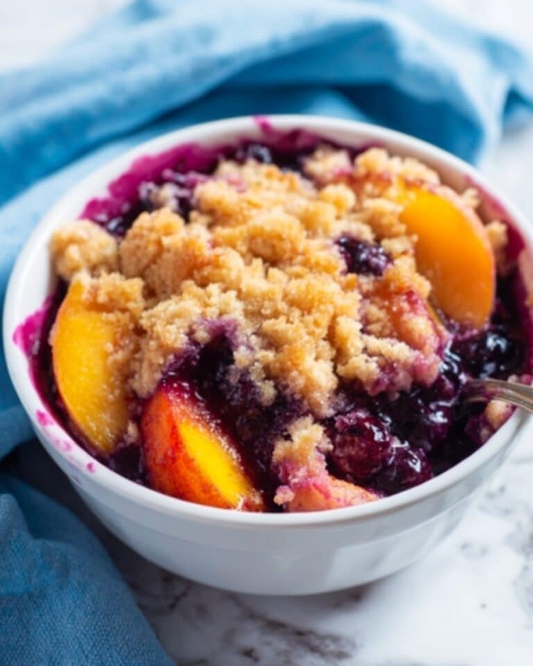 Crockpot Blueberry Peach Cobbler Recipe