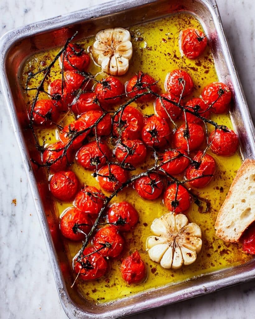 Slow-Cooked Vine Tomatoes with Garlic Recipe