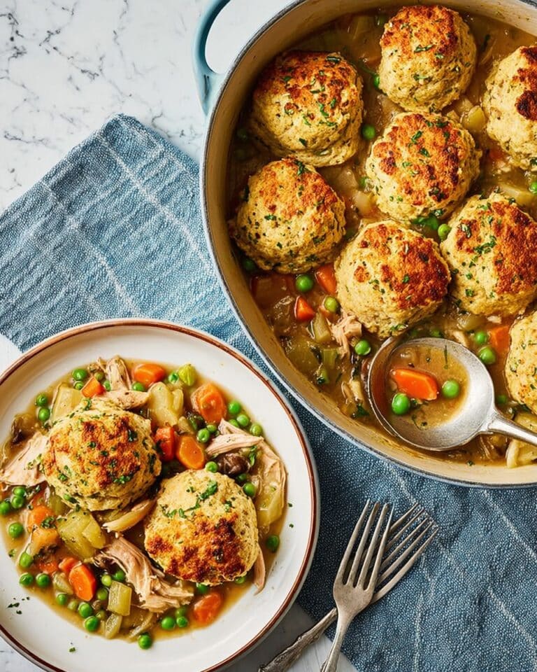 Chicken & Ham Casserole with Mustardy Dumplings Recipe