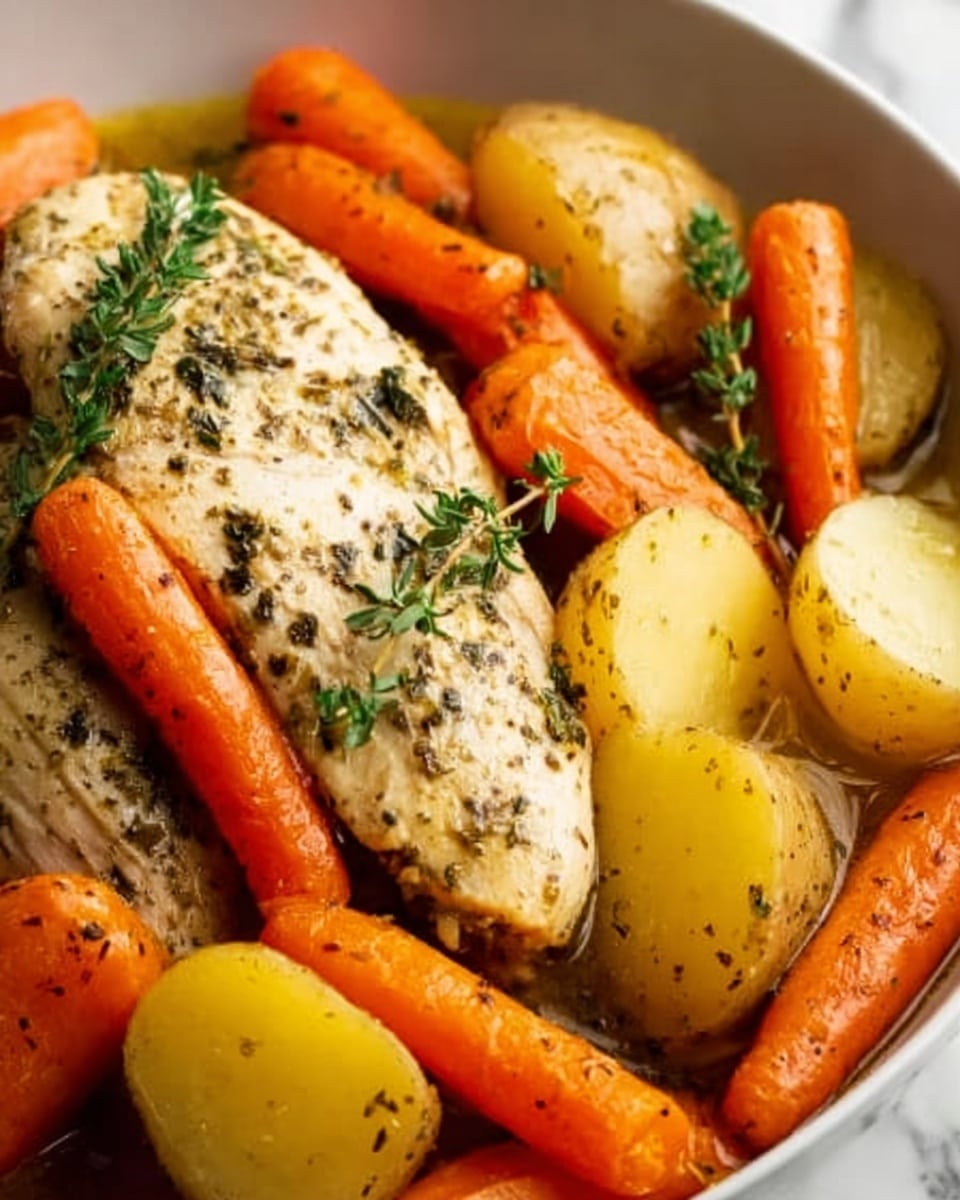 Slow Cooker Garlic Butter Chicken & Veggies Recipe Delight Recipe