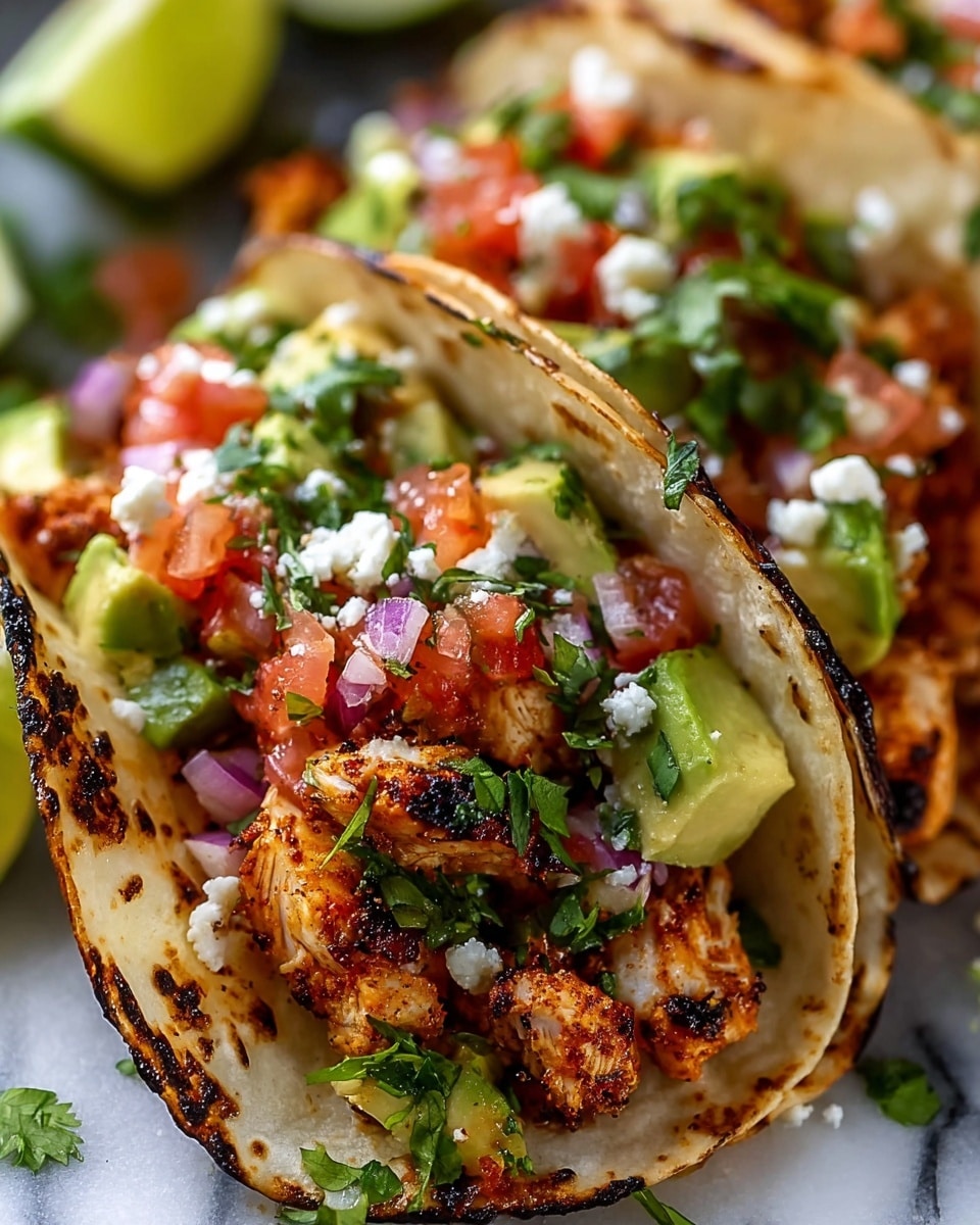 Chicken Street Tacos with Pico de Gallo and Pickled Onions Recipe