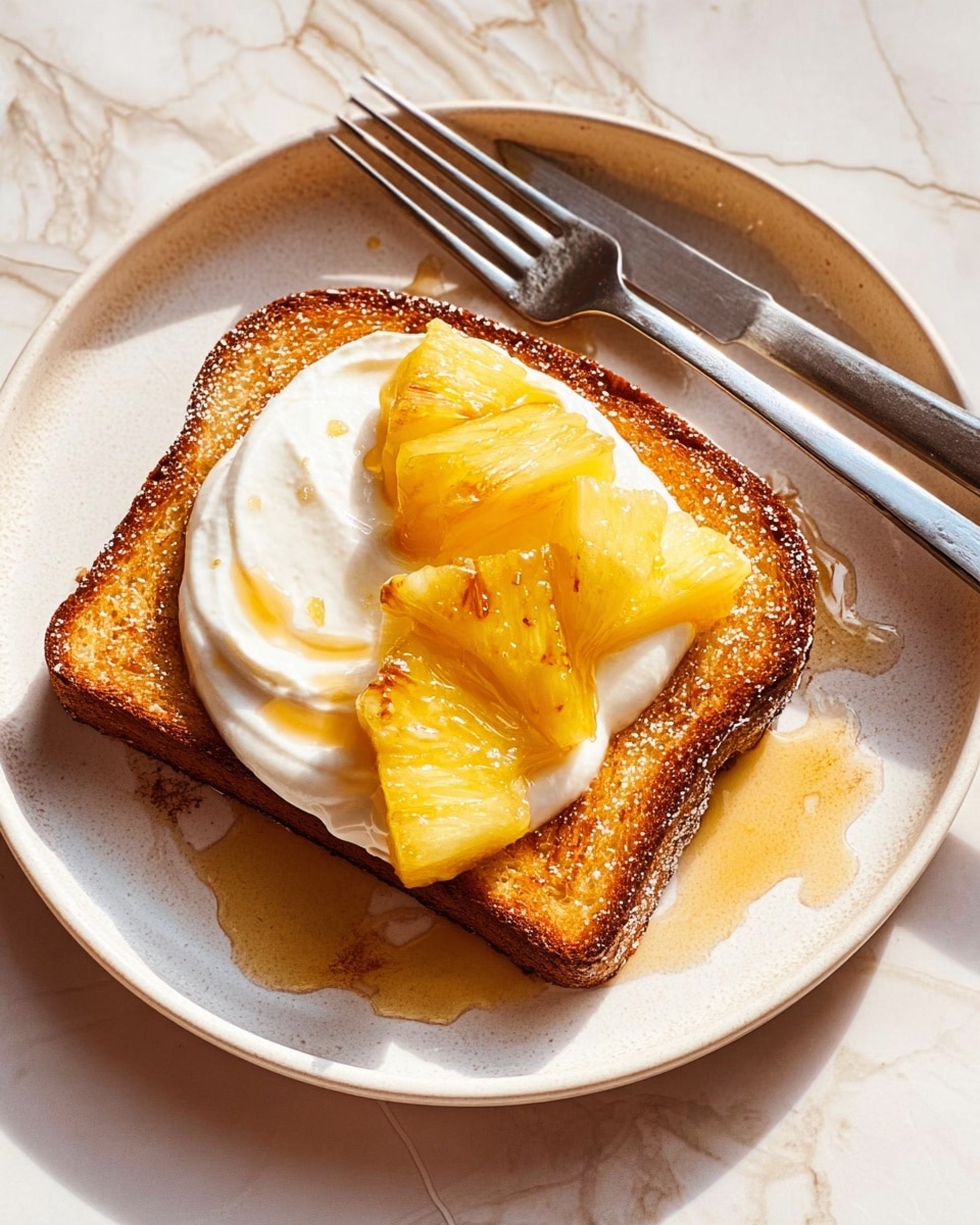 Coconut French Toast with Spiced Roasted Pineapple Recipe