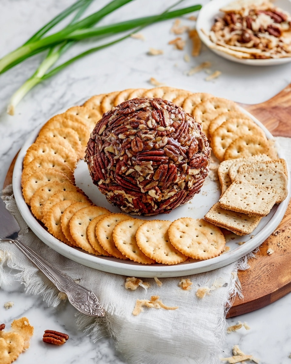 Cheddar Green Onion Nut-Crusted Cheese Ball Recipe