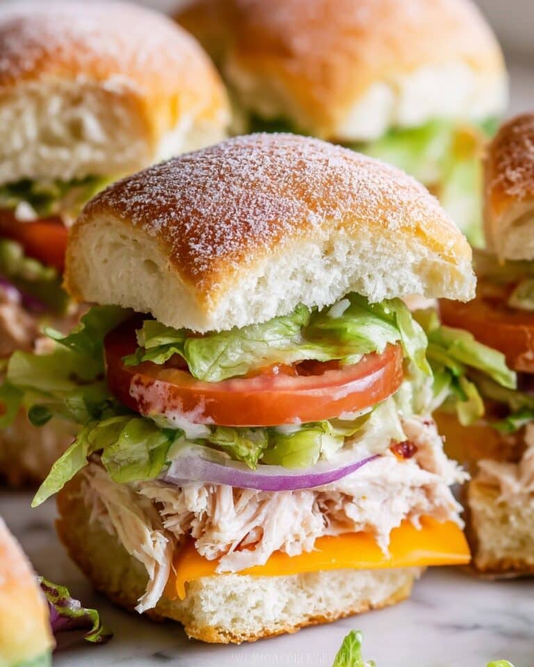 Turkey Club Sliders with Garlic Parmesan Glaze Recipe