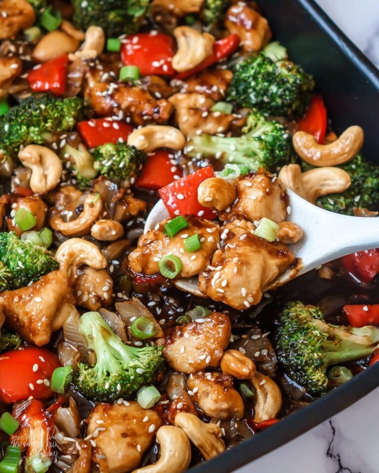 Sheet Pan Cashew Chicken Recipe