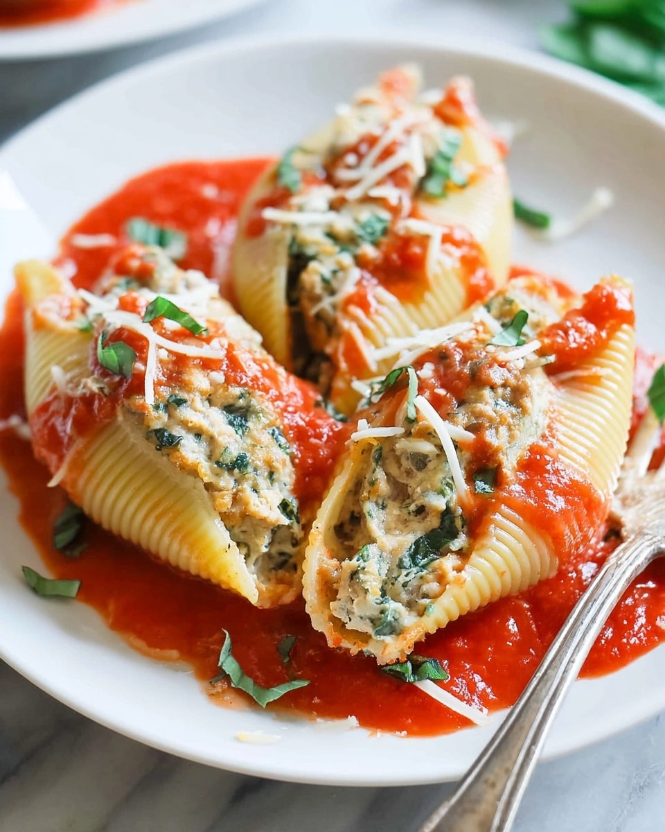 Creamy Sausage and Spinach Stuffed Pasta Shells Recipe