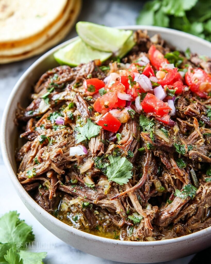 Mexican Shredded Beef in Salsa Verde Recipe