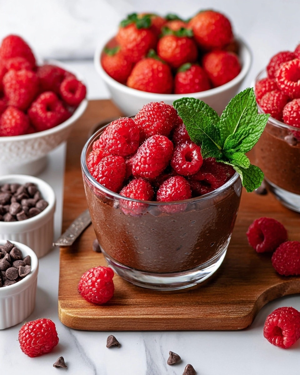 Chocolate Chia Pudding with Fresh Fruit and Nut Toppings Recipe