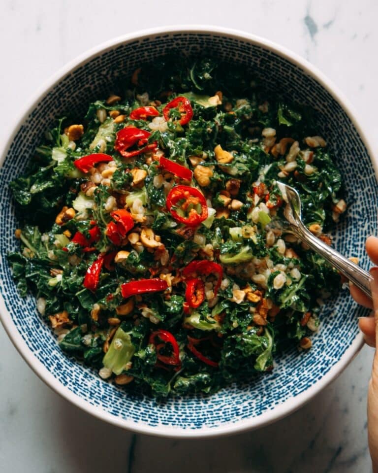 Roasted Peanut Kale Crunch Salad Recipe