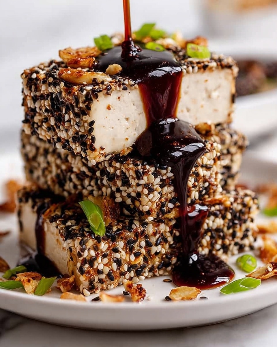 Sesame Crusted Tofu Steaks with Teriyaki Sauce Recipe