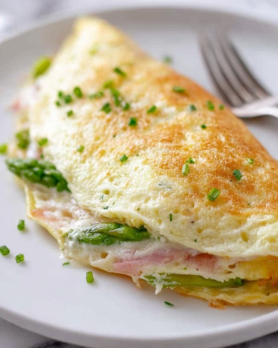 Egg White Omelette with Asparagus, Prosciutto, and Pecorino Recipe