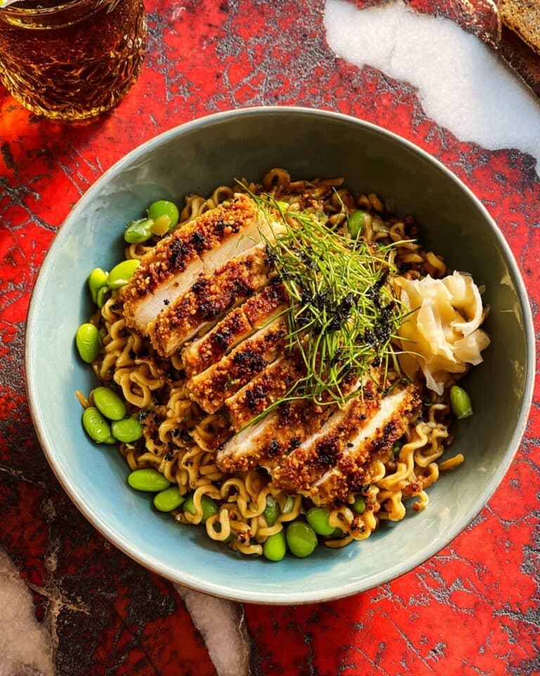 Crispy Chicken Katsu Noodle Bowls Recipe