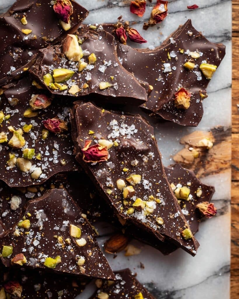 Dark Chocolate Bark with Puffed Quinoa and Bananas Recipe