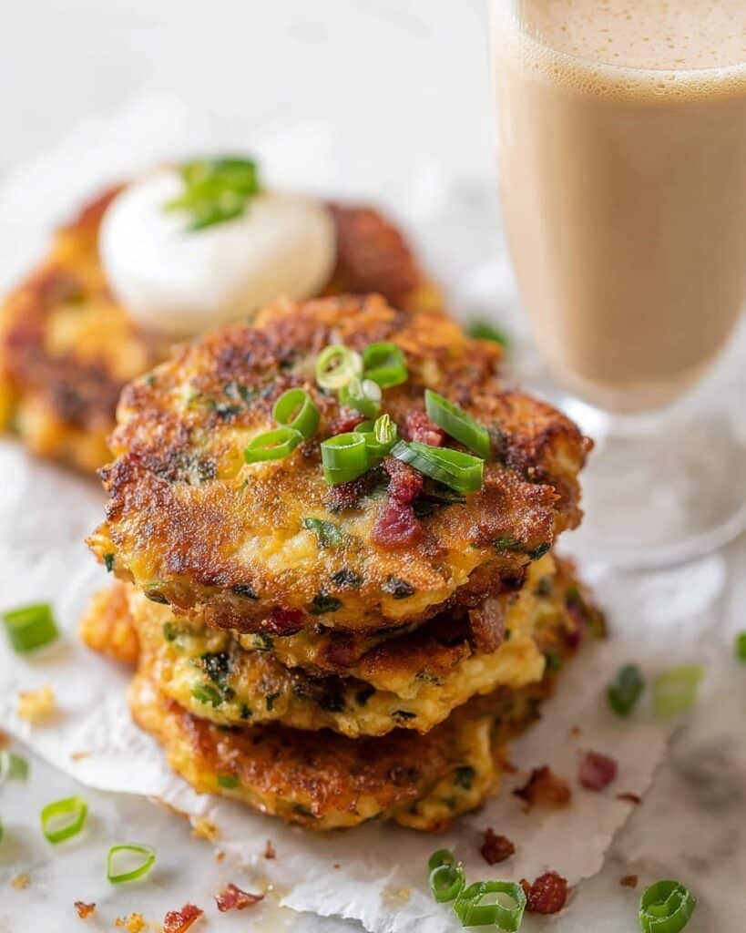 Cheese and Ham Pancakes (Pikelets!) Recipe