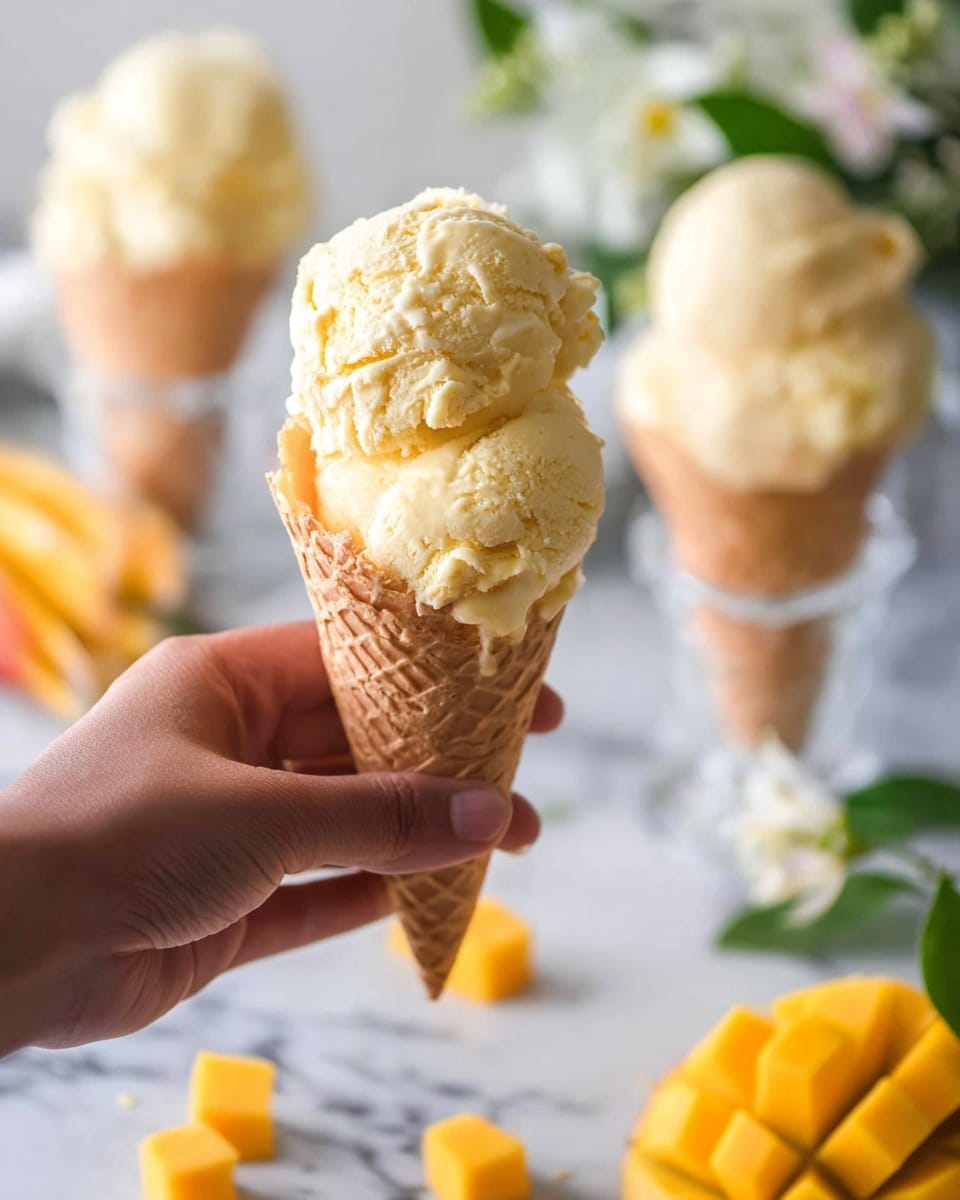Homemade Mango Ice Cream Recipe