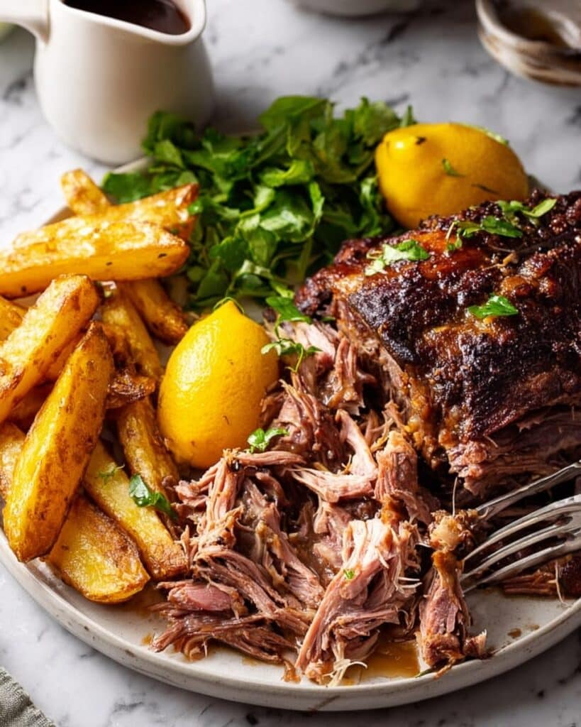 Ultimate Slow-Roasted Lamb Shoulder with Rich Lamb Jus Recipe